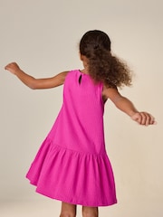 Magenta Pink Sleeveless Jersey Dress (3-16yrs) - Image 2 of 8