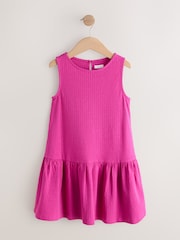 Magenta Pink Sleeveless Jersey Dress (3-16yrs) - Image 5 of 8
