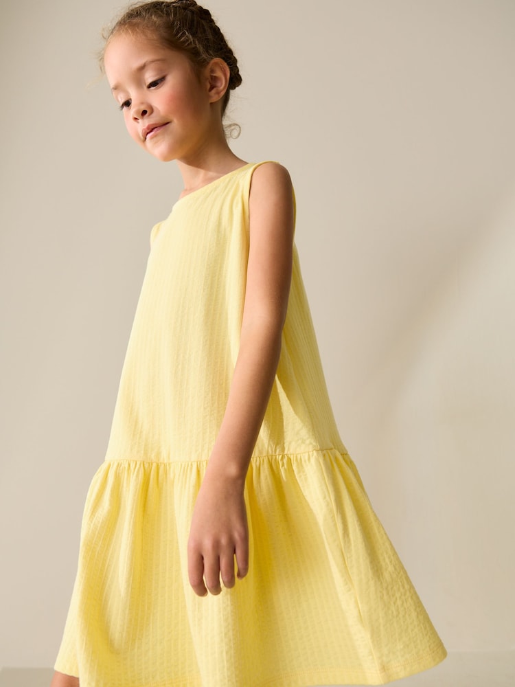 Yellow Sleeveless Jersey Dress (3-16yrs) - Image 1 of 8 Yellow Sleeveless Jersey Dress (3-16yrs) - Image 1 of 8