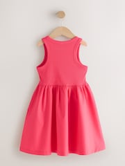 Rose framboise - Robe sans manches en jersey tissé (3-16ans) - Image 5 de 7
