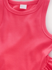 Rose framboise - Robe sans manches en jersey tissé (3-16ans) - Image 6 de 7