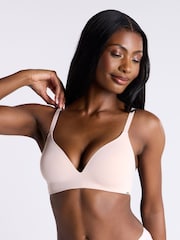 Boux Avenue Pink Non Wired Comfort Microfibre Plunge Bra - Image 1 of 6