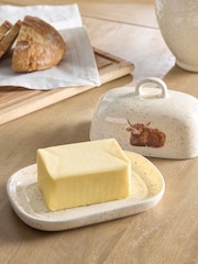 Natural Hamish The Highland Cow Speckle Butter Dish - Image 2 of 5
