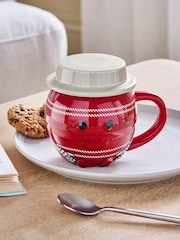 Red Cricket Mug with Lid - Image 2 of 4
