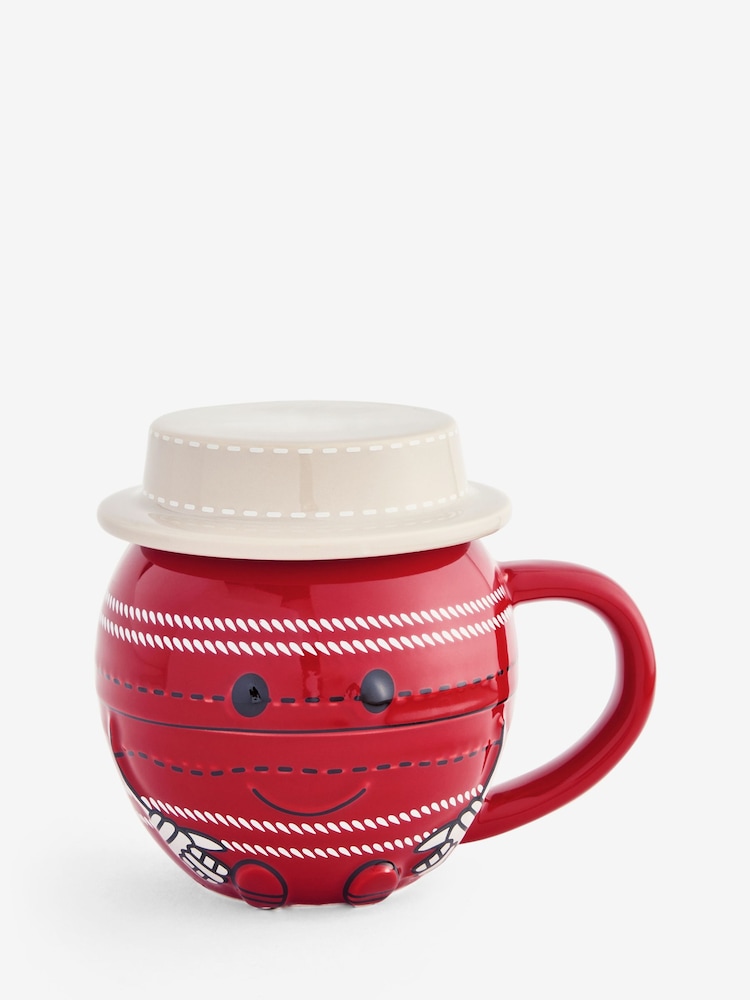 Red Cricket Mug with Lid - Image 4 of 4 Red Cricket Mug with Lid - Image 4 of 4