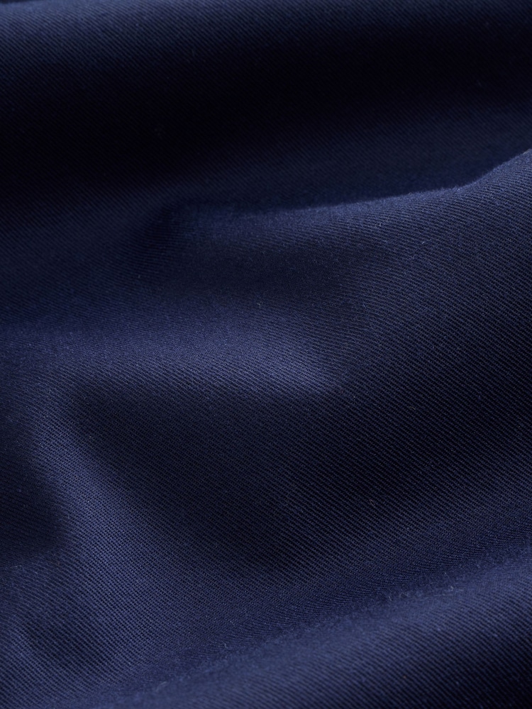 Navy Relaxed Fit Cotton Lyocell Blend Suit Trousers - Image 11 of 11