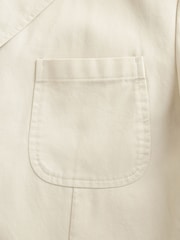 Ecru Relaxed Fit Cotton Lyocell Blend Suit Jacket - Image 10 of 11