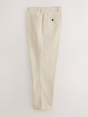 Ecru Relaxed Fit Cotton Lyocell Blend Suit Trousers - Image 6 of 10