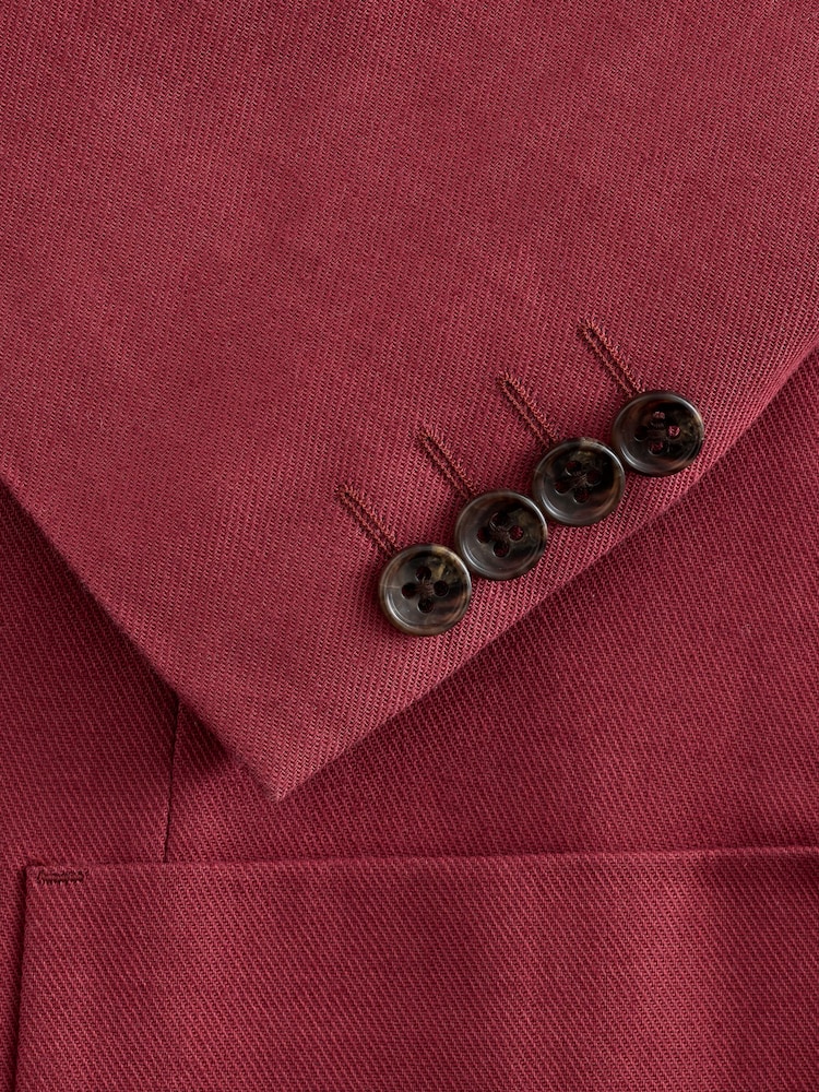 rdeča - Jakna sproščenega kroja iz lanene mešanice - Slika 10 iz 10