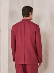 rdeča - Jakna sproščenega kroja iz lanene mešanice - Slika 3 iz 10