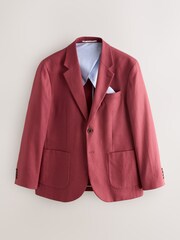 rdeča - Jakna sproščenega kroja iz lanene mešanice - Slika 5 iz 10