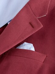 rdeča - Jakna sproščenega kroja iz lanene mešanice - Slika 9 iz 10