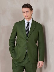 zelena - Jakna sproščenega kroja iz lanene mešanice - Slika 1 iz 10