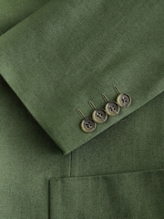 zelena - Jakna sproščenega kroja iz lanene mešanice - Slika 10 iz 10