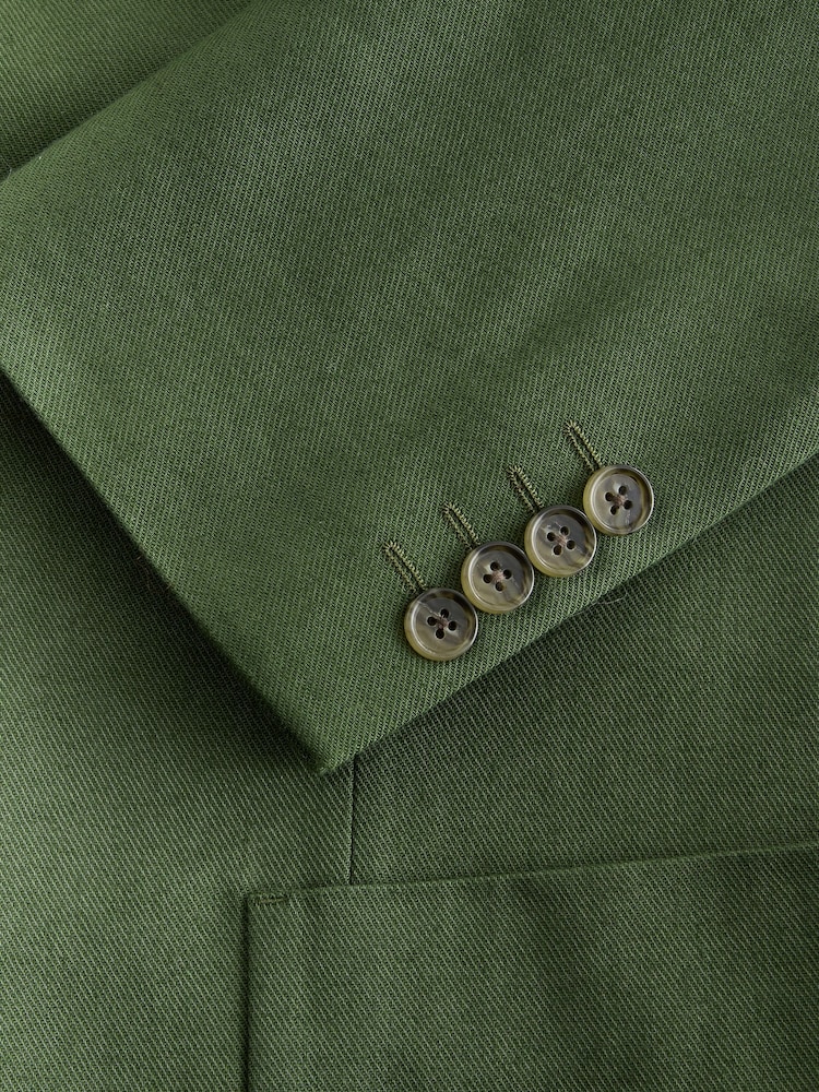 zelena - Jakna sproščenega kroja iz lanene mešanice - Slika 10 iz 10
