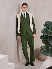 zelena - Jakna sproščenega kroja iz lanene mešanice - Slika 2 iz 10