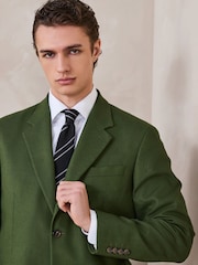 zelena - Jakna sproščenega kroja iz lanene mešanice - Slika 4 iz 10