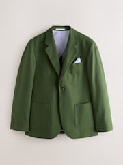 zelena - Jakna sproščenega kroja iz lanene mešanice - Slika 5 iz 10