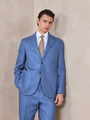 modra - Jakna sproščenega kroja iz lanene mešanice - Slika 1 iz 11