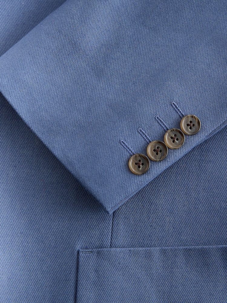 modra - Jakna sproščenega kroja iz lanene mešanice - Slika 11 iz 11