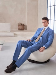 modra - Jakna sproščenega kroja iz lanene mešanice - Slika 2 iz 11