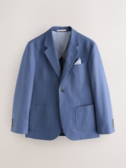 modra - Jakna sproščenega kroja iz lanene mešanice - Slika 6 iz 11