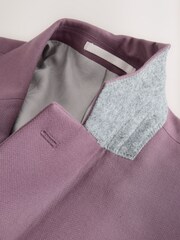 Lilac Purple Slim Fit Textured Suit Jacket - Image 8 of 10