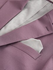 Lilac Purple Slim Fit Textured Suit Jacket - Image 9 of 10