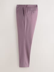 Lilac Purple Slim Fit Textured Suit Trousers - Image 6 of 9