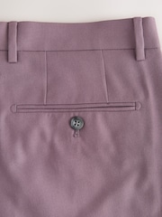 Lilac Purple Slim Fit Textured Suit Trousers - Image 9 of 9