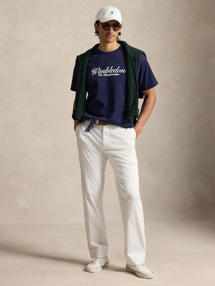 Polo Ralph Lauren Refined Navy Wimbledon Short Sleeve Script Logo T-Shirt - Image 1 of 3