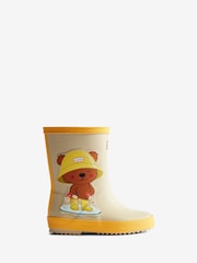 Hunter Yellow Kids First Bear Print Boots - Image 1 of 4