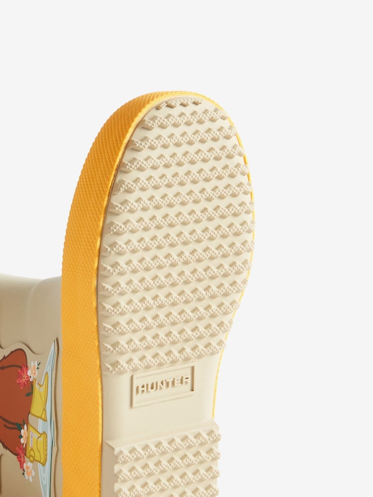 Hunter Yellow Kids First Bear Print Boots - Image 4 of 4