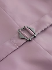 Lilac Purple Textured Suit Waistcoat - Image 7 of 8