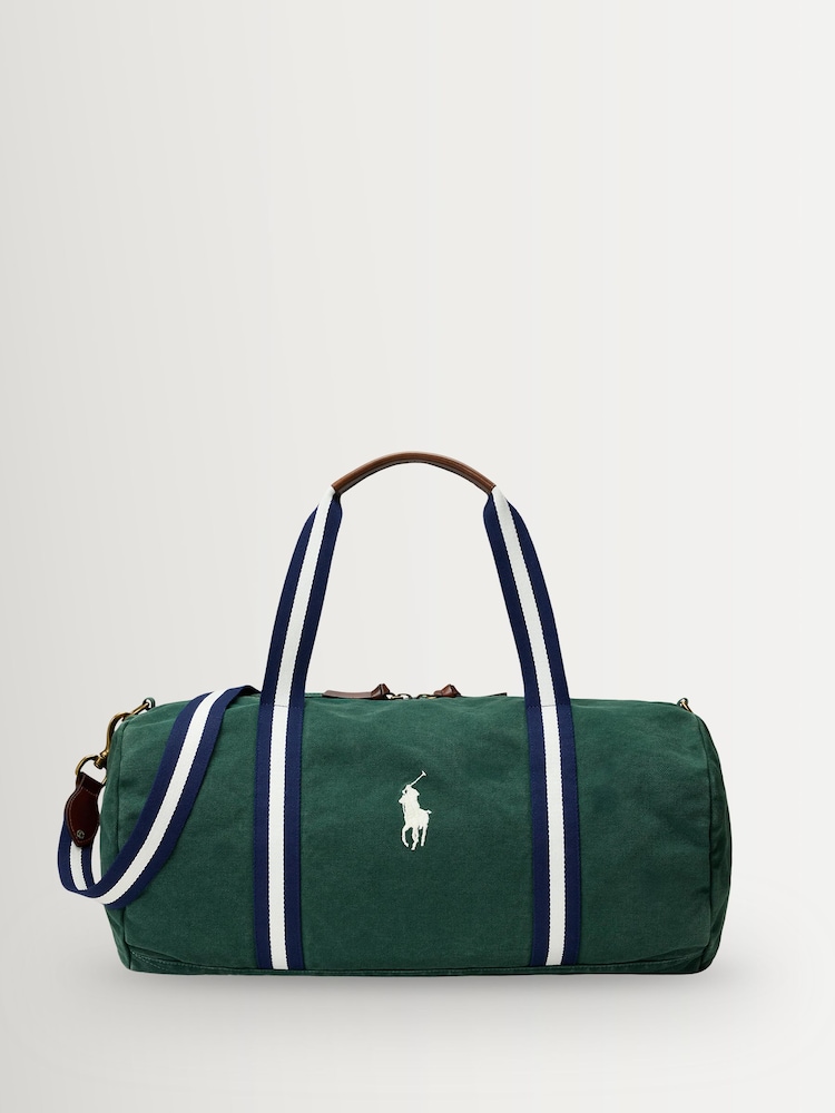 Polo Ralph Lauren Moss Agate Wimbledon Canvas Duffle Bag - Image 2 of 5