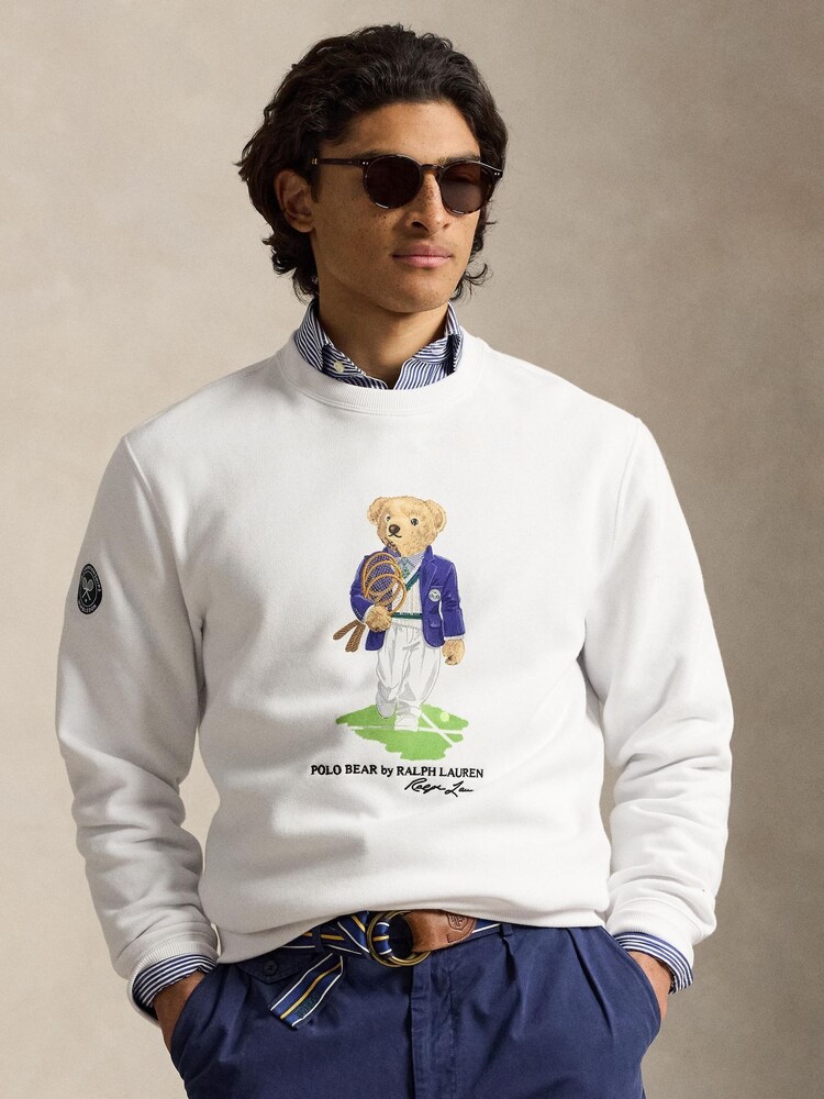 Polo Ralph Lauren White WImbledon 2026 Championship Relaxed Fit Hoodie - Image 1 of 3