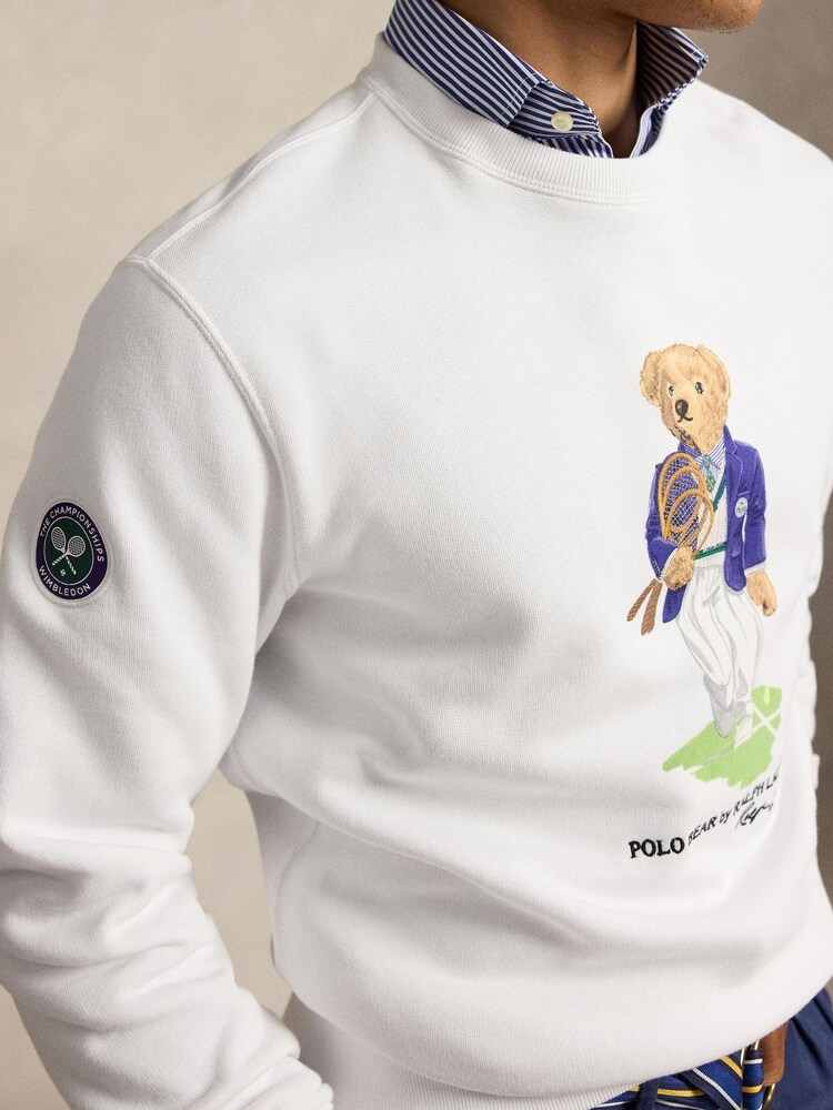Polo Ralph Lauren White WImbledon 2026 Championship Relaxed Fit Hoodie - Image 3 of 3