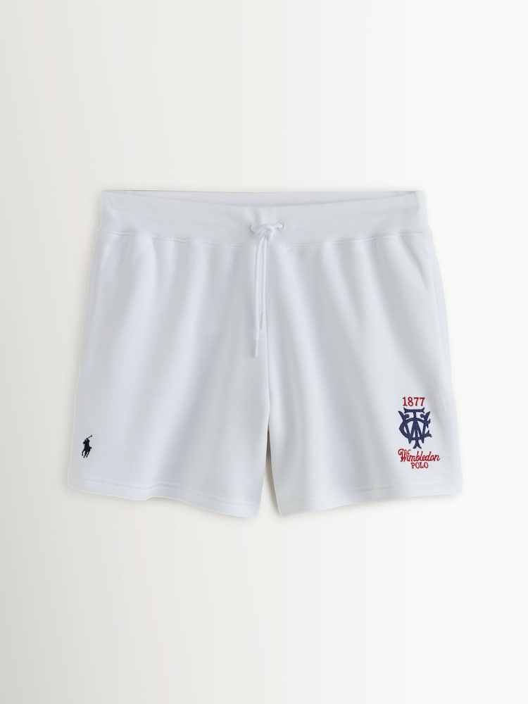 Polo Ralph Lauren White WImbledon 2026 Championship Relaxed Fit Shorts - Image 1 of 1