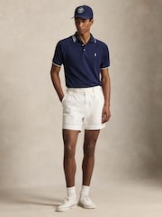 Polo Ralph Lauren Refined Navy Wimbledon Short Sleeve Custom Fit Performance Pique Polo Shirt - Image 1 of 3