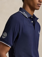 Polo Ralph Lauren Refined Navy Wimbledon Short Sleeve Custom Fit Performance Pique Polo Shirt - Image 3 of 3