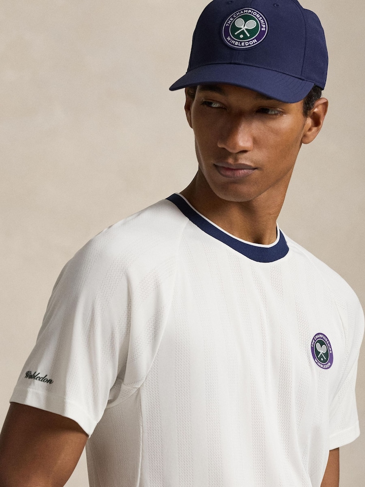 Polo Ralph Lauren Ceramic White Wimbledon Short Sleeve Custom Fit Performance T-Shirt - Image 3 of 3