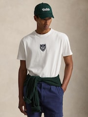 Polo Ralph Lauren White Wimbledon Crest Short Sleeve Classic Fit T-Shirt - Image 1 of 5