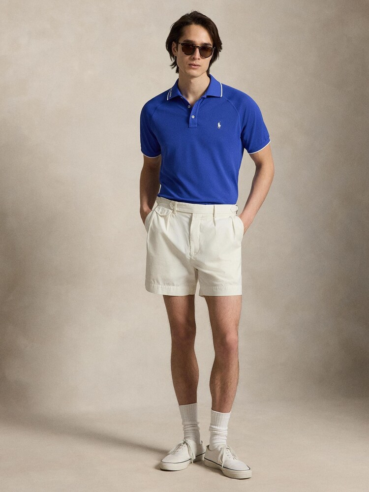 Polo Ralph Lauren Blue Wimbledon Short Sleeve Custom Fit Performance Pique Polo Shirt - Image 2 of 5
