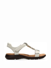 Clarks White Kitly Gem Sandals - Image 1 of 6