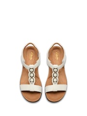 Clarks White Kitly Gem Sandals - Image 5 of 6