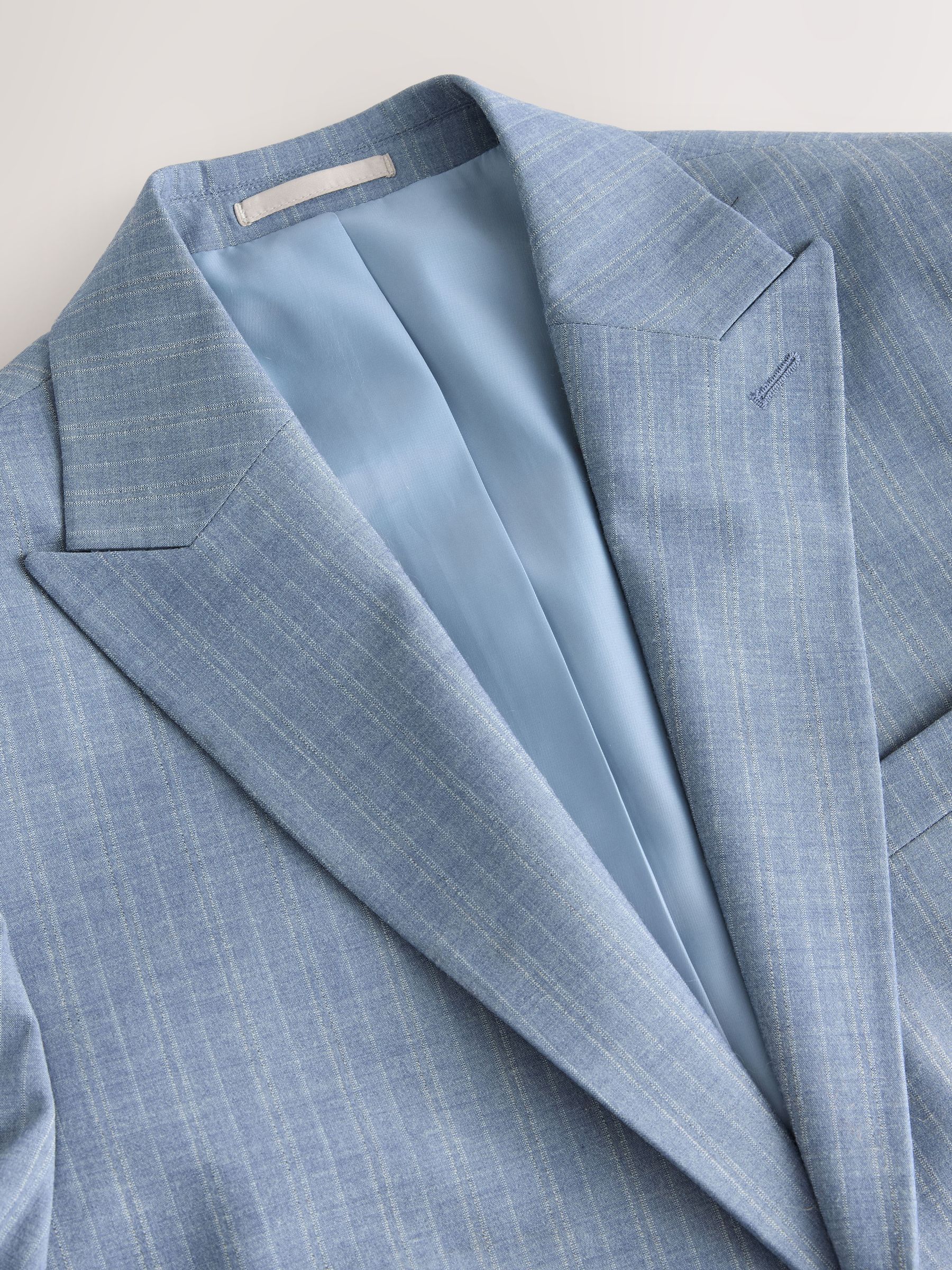 Buy Chambray Blue Slim Fit Stripe Suit Jacket from Next USA
