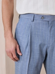 Chambray blau - Gestreifter Slim Fit-Anzug: Hose - Bild 5 von 10