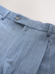 Chambray blau - Gestreifter Slim Fit-Anzug: Hose - Bild 8 von 10