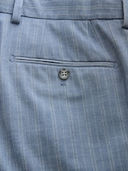 Chambray blau - Gestreifter Slim Fit-Anzug: Hose - Bild 9 von 10