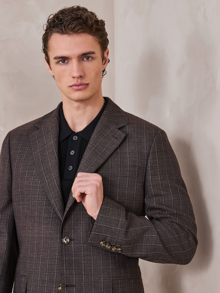 Brun - Smal passform Brun Merinoull Dressjakke - Bilde 1 av 11